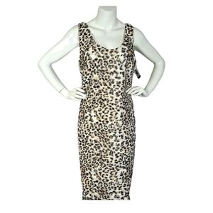 Frank Lyman Design Animal Print Sleeveless Midi Dress